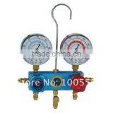 1/4 SAE 2-valve Diaphragm Valve Manifold With Sight Glass 68mm and 80mm Gauge Optional PR1004