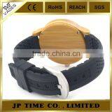 Newest Soft Silicone Band 4 Colors for Choice Wood Dial Bamboo Wood Watch Private Label thumbnail-4