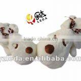 Soft White Plush Lying Dog With Scarf thumbnail-1