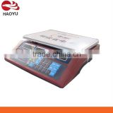 ACS Price Computing Scale with red --- Stainless Steel