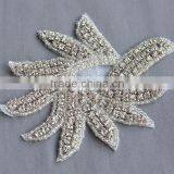 Bridal Beaded Rhinestone Appliques to Sew for Wedding Dresses and Iron on Rhinestones Appliques Wholesale thumbnail-4