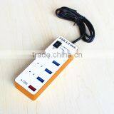 Aluminum 4-port Usb3.0 Hub With 1A Charging Port High Speed Usb 3.0 Hub 5Gpbs