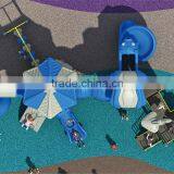 KAIQI Blue Community Children Play Equipment Tube Slide Playground Outdoor KQ50082A thumbnail-2