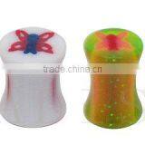 Butterfly Logo Ear Taper Pug 12g 14g 16g thumbnail-1