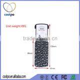 High Quality! Leather Illumination Pocket Travel Magnifying Glass With LED Light