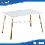 Wholesale MDF Table With Wood Legs Dining Table thumbnail-1