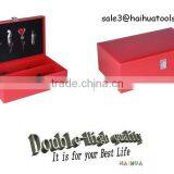 Leather/Pu Wine Box Red Wine Box With 4 Wine Accessories