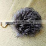 High Quality Genuine Fluffy Fox Fur Ball Keychain With Reasonable Price by Manufacture Direct Sale thumbnail-1