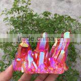 Large Red Flame Quartz Crystal Electroplating Crystal Cluster Rainbows thumbnail-6
