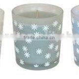 pillar soy wax candle IN GLASS HOLDER
