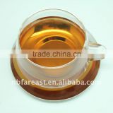GLASS TEA CUP WITH DISH