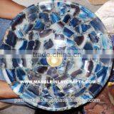 Handmade Natural Agate Round Wash Basin For Kitchen