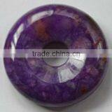 30mm natural sugilite donut shaped pendant