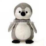 Logo Imprinted Custom Plush Stuffed Penguin Gray Embroidery Beanbag Mascot Scarf Band T-shirt Bandana Animal Toys thumbnail-1