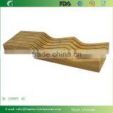 DX003/In Drawer Counter Kitchen Bamboo Knife Holder Rack Storage Block thumbnail-2