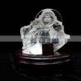 Hand Made Clear Quartz Crystal Buddha Sculpture Good for Home Decoration or Collection thumbnail-5
