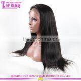 20 Inches Peruvian Hair Raw Unprocessed Virgin Lace Wig Large Stock Long Black Straight Hair Wig thumbnail-3