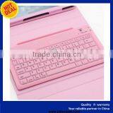 Bluetooth Wireless Silicone Keyboard Pink Color Leather Tablet Case Stand Cover With Charging Cable thumbnail-3