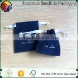 Screen Printing Velvet Pouch Logo Jewelry Pouch With Logo Gold Foil Stamping thumbnail-6