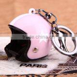 New Metal Custom Helmet Keychain Alloy Pilot Motorcycle Helmet Keychain Round Head Skull Helmet Keychain thumbnail-4