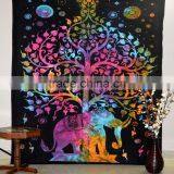 Hippie Dorm Tapestries Tree Of Life Elephant Wall Hanging Tapestry Bohemian Wall Tapestry Bedding Beach Blanket thumbnail-1