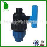PP MALE SINGLE UNION BALL VALVE FOR WATER IRRIGATION thumbnail-1
