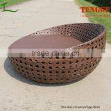 YH-8167 Rattan Wicker Sun Lounger Rattan Outdoor Round Sunbed thumbnail-4