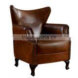 Traditional American Replica Chesterfield Genuine Leather Sofa With Cushion thumbnail-3