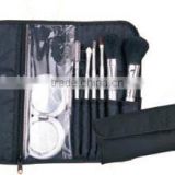 cosmetic brush set with puff