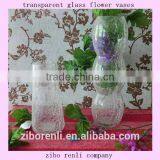 Ice Flowers Patterns Triangle Sugar-coated Haw Shape Unique Cheap Murano Transparent Glass Flower Vases