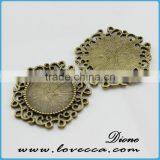 20mm Girls Pendant Diy Jewelry Accessory,Alloy Jewelry Accessory,Wholesale Alloy Metal Blank Pendants thumbnail-1