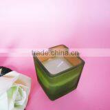Sprayed Frosted Square Glass Candle Jar With Scented Wax Inside thumbnail-4
