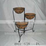 3 Steps Metal Folding Plant Holder With Coconut thumbnail-1