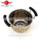 Yellow High Quality Wholesale Stainless Steel Cooking Pot Set/stainless Steel Camping Pot thumbnail-5