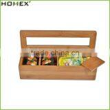 2017 Newest Bamboo Tea Bag Box Wood Tea Storage Tin Box/Homex_Factory thumbnail-2