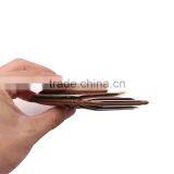 Crazy Horse Leather OEM Branded Money Clip Front Slim Minimalist Mens RFID Blocking Leather Money Clip thumbnail-5