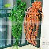 GNW FLV16 Green Hanging Plants for Garden Landscape Plastic Leaves Artificial Vine Decoration