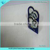 Lovely Heart Shape Clear Acrylic Photo Frame With Magnet for Wedding thumbnail-2