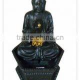 Hand-Carved Fiber Buddha Statue thumbnail-1