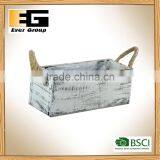 Wooden Rectangular Herb Planter Box Flower Pot for Home Garden thumbnail-2