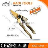 Hot Sale Garden Ratchet Pruner With Gold Yellow Coating thumbnail-2