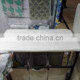 Hotel and Home Usage Triple Laundry Sorter With Ironing Board/3 Lift-off Fableable Landry Sorter thumbnail-4