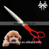QJ-JP44 Red Pet Grooming Scissors, High Quality Dog Cleaning Grooming Scissors thumbnail-1