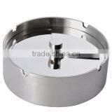 Newness Stainless Steel Tabletop Unbreakable Ashtray with Detachable Rotating Lid