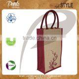 Jute Wine Bag With Padded Rope Handle for Two Bottle thumbnail-2