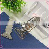 OEM Skeleton Silver S/S ODM Tower Shape Bookmark