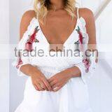 Lady Romper Flower Embroidery Playsuit Fashion New Style Summer Beach Dress thumbnail-1