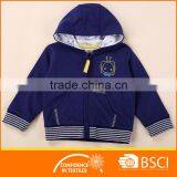 Navy Blue Boys Printed Baby Wear Jacket thumbnail-1