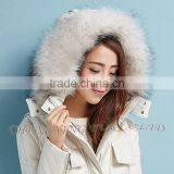CX-A-01B Rabbit Fur Coat With Fox Fur Trim thumbnail-1