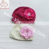 Hot Sale Hot Sale Knit Baby Hat,baby Comfortable Baby Hat With Flower thumbnail-1